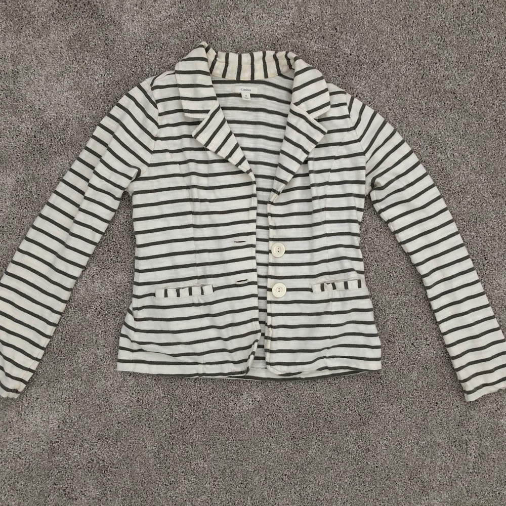 Caslon stripe knit blazer